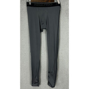 Nike Pro Compression Tights Pants Mens Medium Gray‎ Base Layer Outdoors Gym Logo